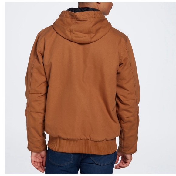 Carhartt Men's Brown Duck Hooded Work Jacket - Picture 4 of 9